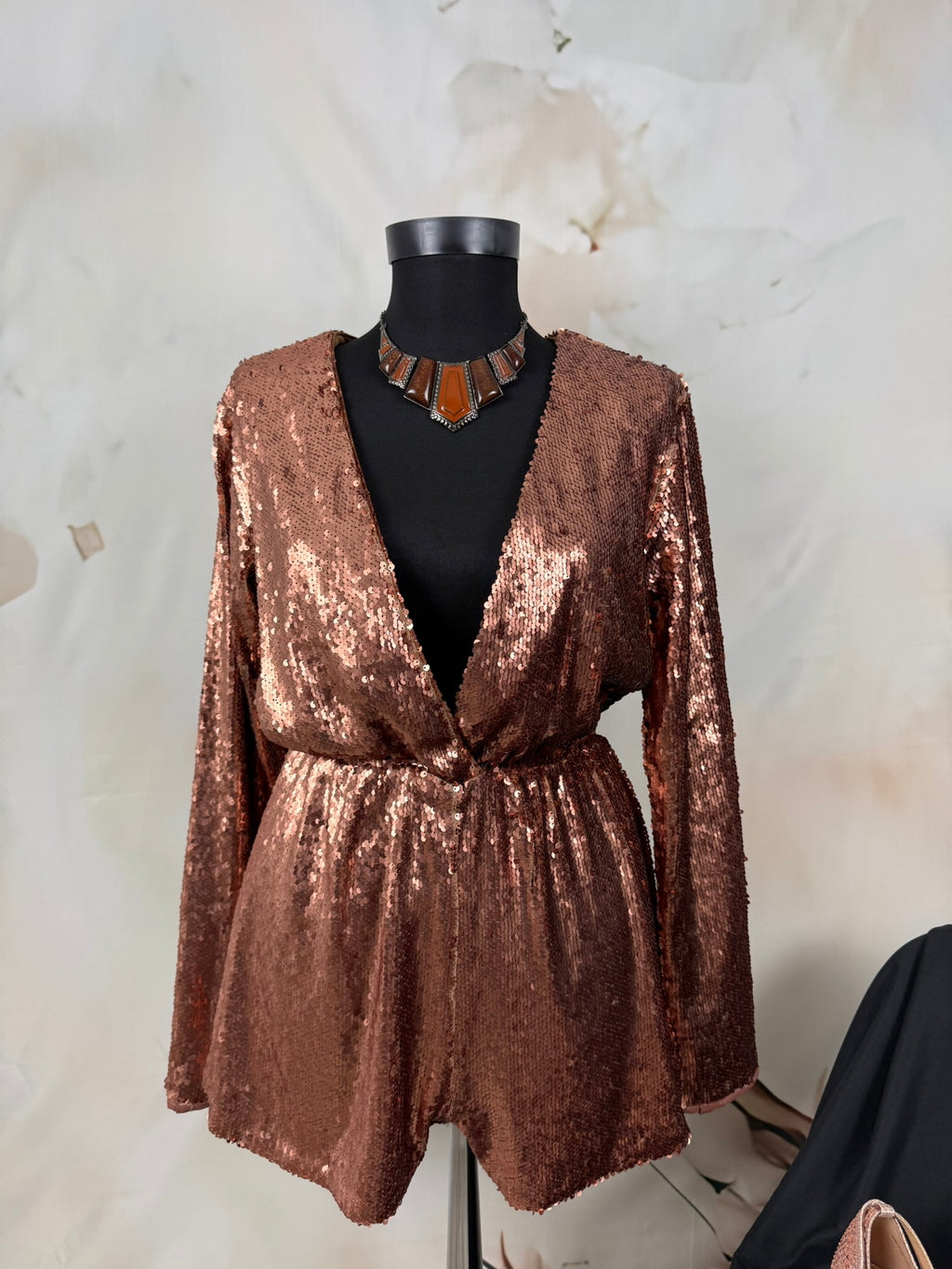 Salopetă cu paiete arămii | Copper Disco