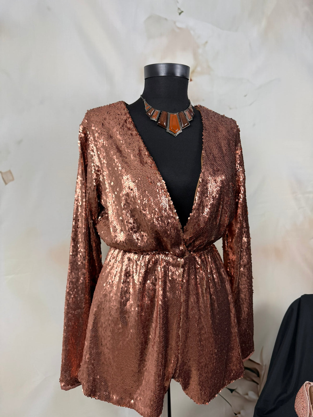 Salopetă cu paiete arămii | Copper Disco