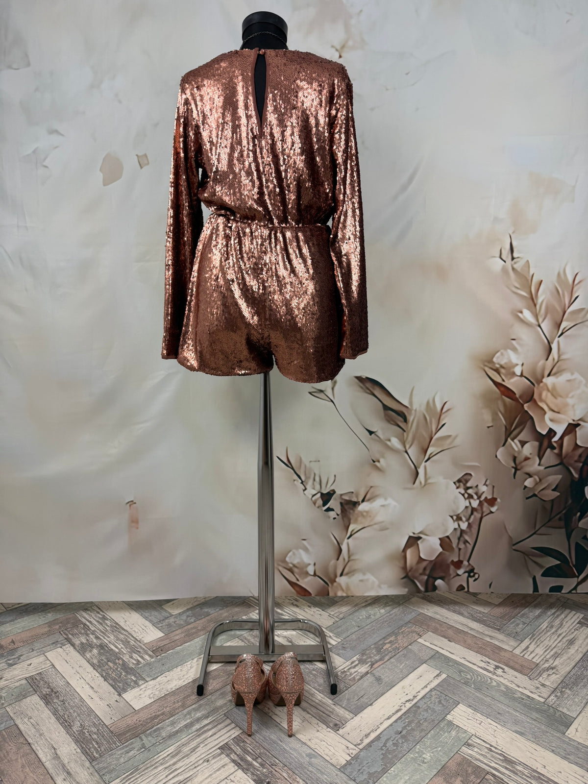 Salopetă cu paiete arămii | Copper Disco