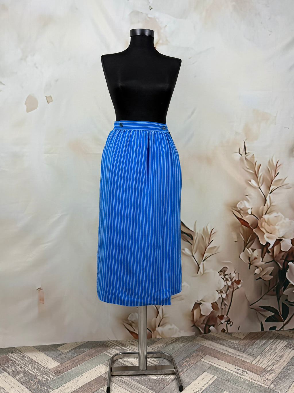 Fustă vintage Etienne Aigner 100% mătase | Cobalt Silk