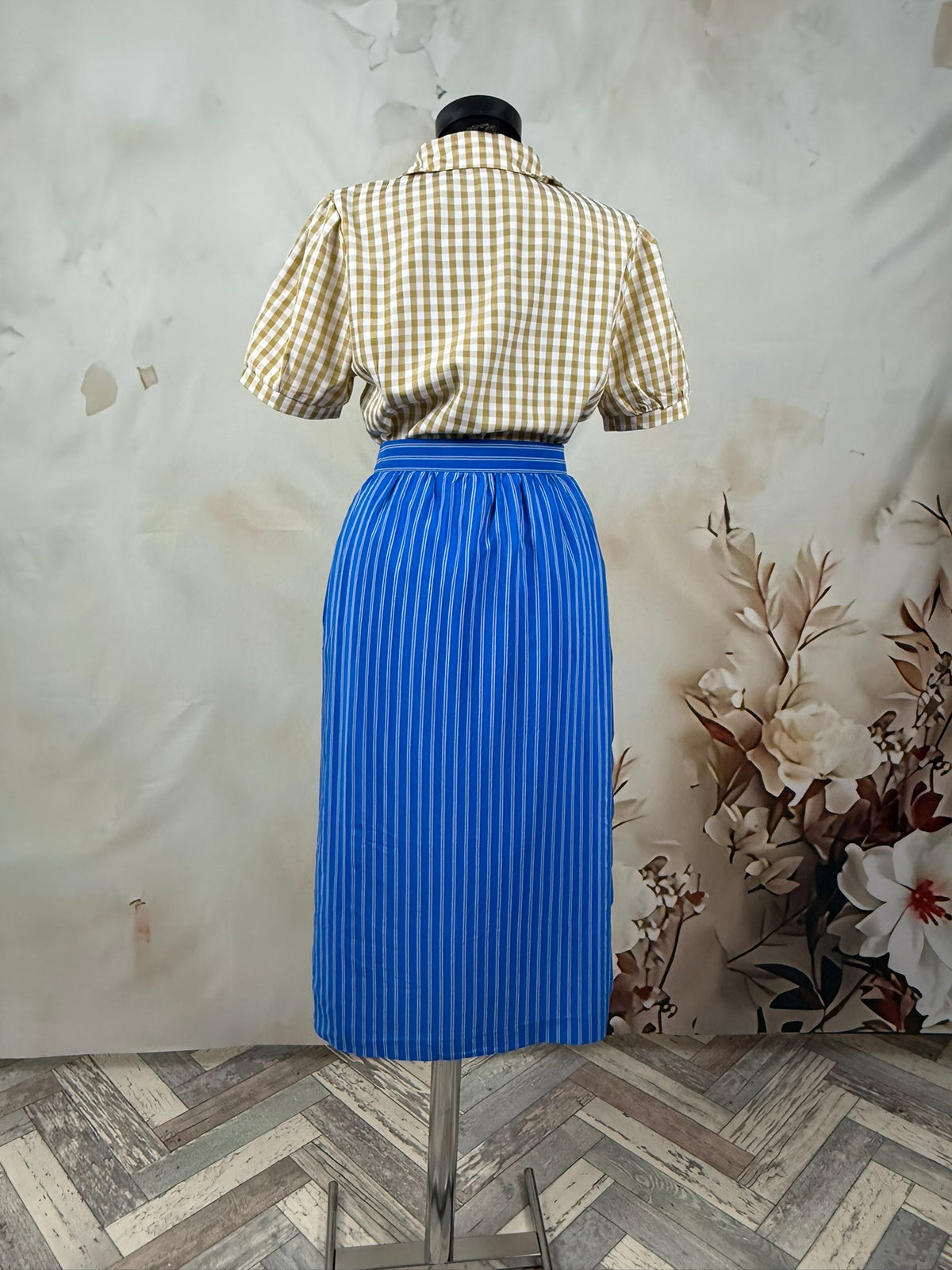 Fustă vintage Etienne Aigner 100% mătase | Cobalt Silk
