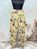 Pantaloni Rifle cu print floral Made in Italy